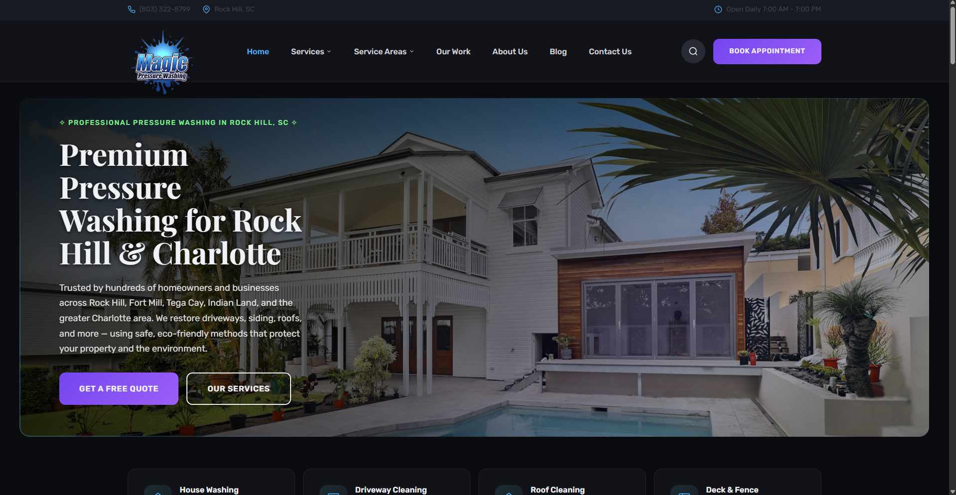 Pressure Washing Website